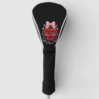 Kirsch-Schädel-Bogen-Golfkopfabdeckung Kawaii Hall Golf Headcover