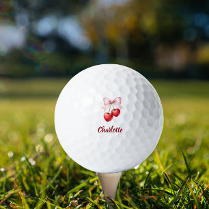 Kirsch-Schleife rosa Name Golfball