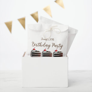 Kirsch-Schwarzwälder-Torte-Stück Geburtstagsfeier- Geschenktütchen