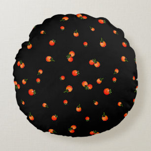 Kirsch-Tomaten-Illustration. Wasserfarbene nahtlos Rundes Kissen