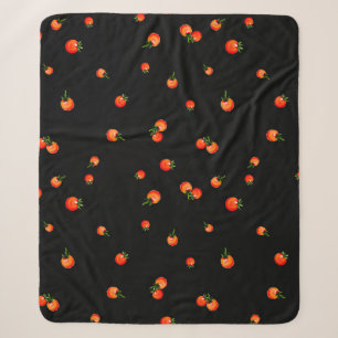 Kirsch-Tomaten-Illustration. Wasserfarbene nahtlos Sherpadecke