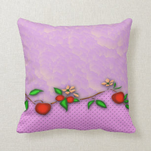 Kirsch-und Blumenthrow-Kissen Kissen