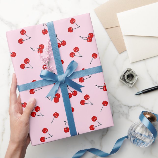 Kirsch-Verpackungspapier, Frucht-Geschenkverpackun Geschenkpapier (Schenken)