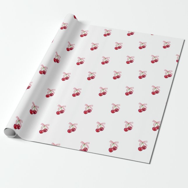 Kirsch-Verpackungspapier  Geschenkpapier (Ungerollt)