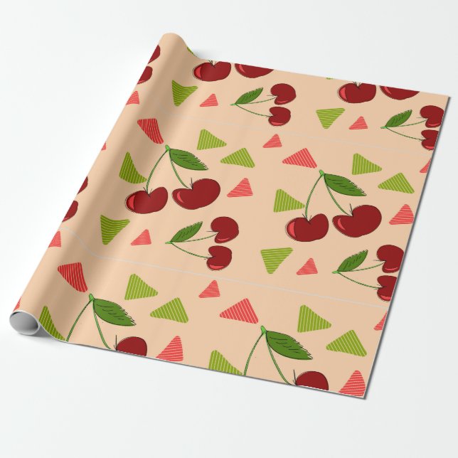 Kirsch-Verpackungspapier Geschenkpapier (Ungerollt)