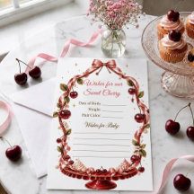 Kirschband Baby Shower Vorhersagen Spiele