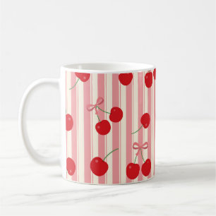 Kirschbandstreifen Kaffeetasse