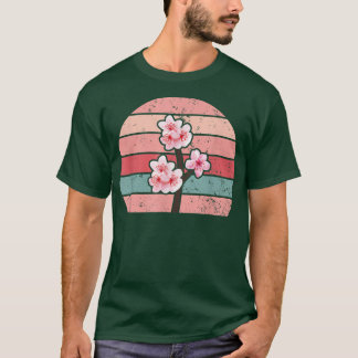 Kirschbaum Blume Sakura blüte Vintag minimali T-Shirt
