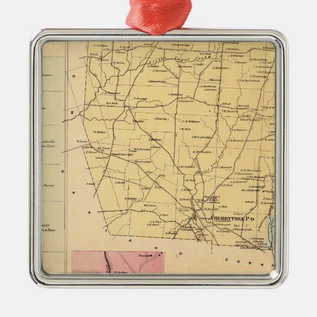 Kirschbaum-Gemeinde Silbernes Ornament (Vorne)