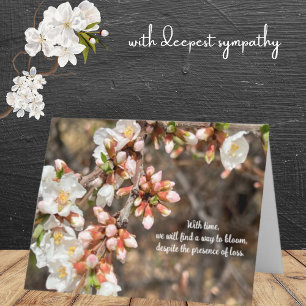 Kirschbaumblüten finden Wege, Beileid zu blühen Karte