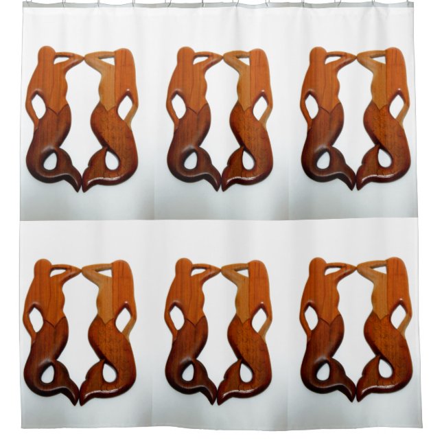 Kirschbaummöwe Duschvorhang (Vorderseite)