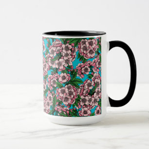 Kirschblüte auf blau tasse