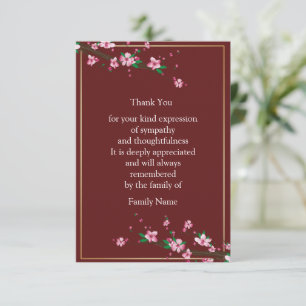 Kirschblüte auf einem Baumzweig Dankeskarte