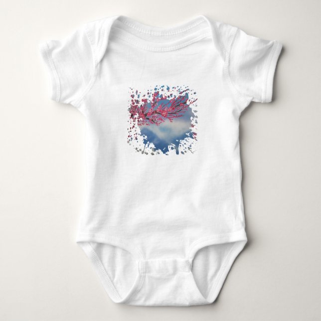 Kirschblüte Baby Strampler (Vorderseite)