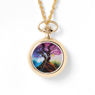 Kirschblüte Baum des Lebens Armbanduhr