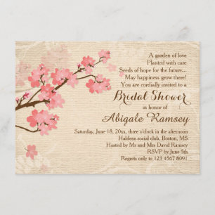 Kirschblüte Bridal Dusche Einladung