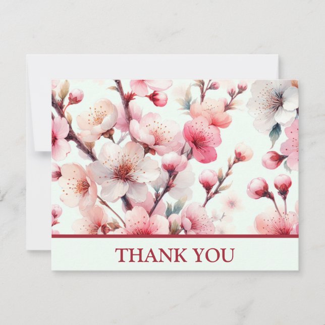Kirschblüte Dankeskarte (Vorderseite)
