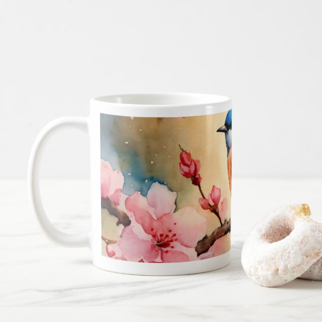 Kirschblüte Design schöne Tasse, Tassen (Mit Donut)