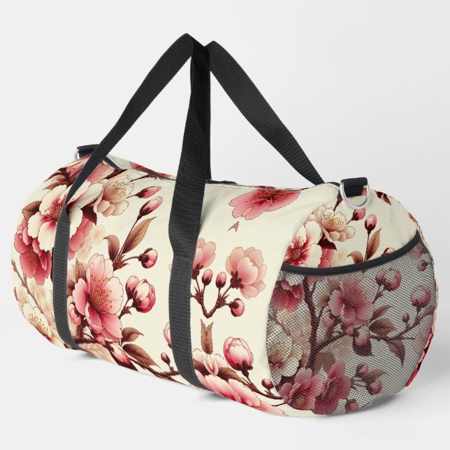 Kirschblüte Duffle Bag (Rechte Ecke)