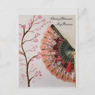 Kirschblüte "Fansammlung" Postkarte