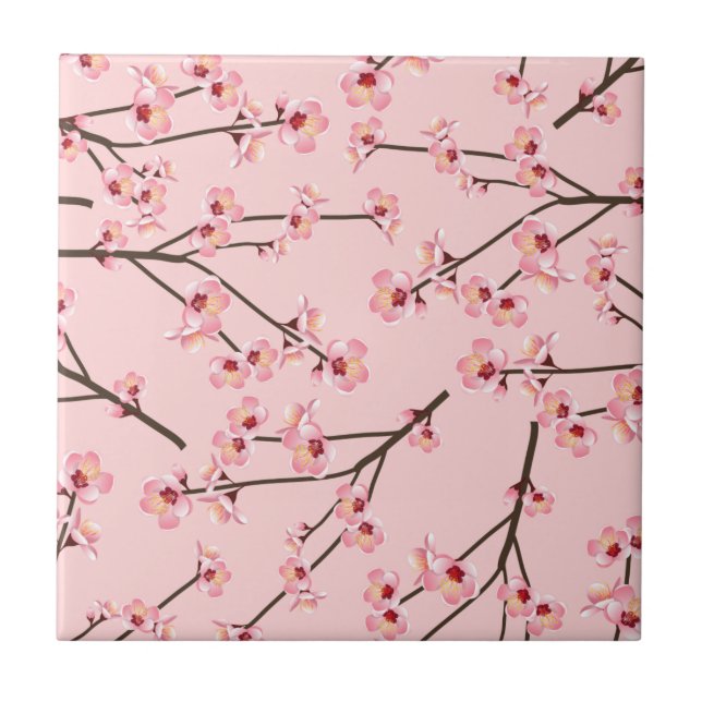 Kirschblüte Fliese (Vorderseite)