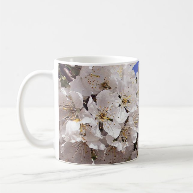 Kirschblüte. Fröhliche Ostern Kaffeetasse (Links)