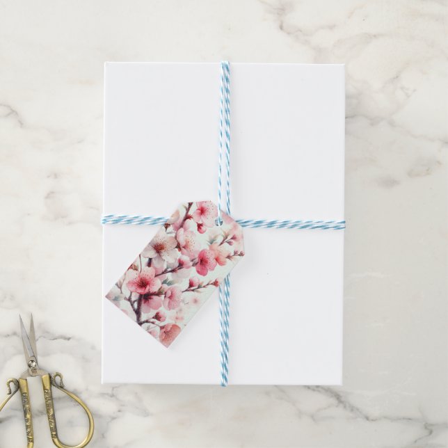Kirschblüte Geschenkanhänger (Mit Garn)