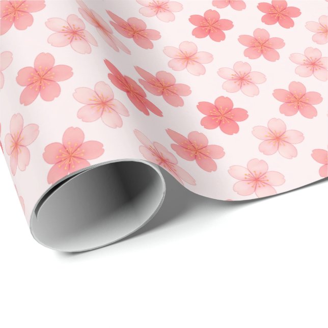 Kirschblüte Geschenkpapier (Rolleneckpunkt)