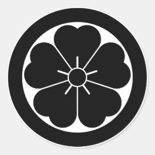 Kirschblüte im Kreis Runder Aufkleber