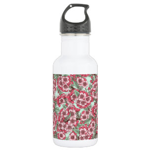 Kirschblüte in Rosa und Minze Edelstahlflasche