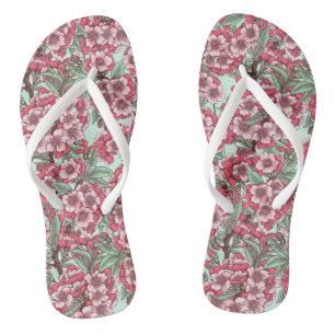 Kirschblüte in Rosa und Minze Flip Flops