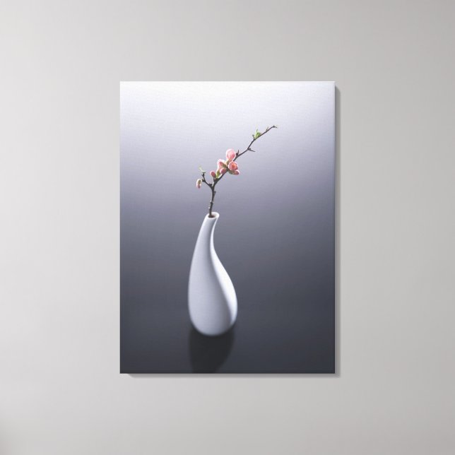 Kirschblüte in Vase Leinwanddruck (Vorderseite)
