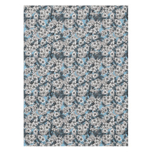 Kirschblüte in weiß und blau tischdecke