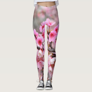 Kirschblüte Japanische Blumenrosa Blume Leggings