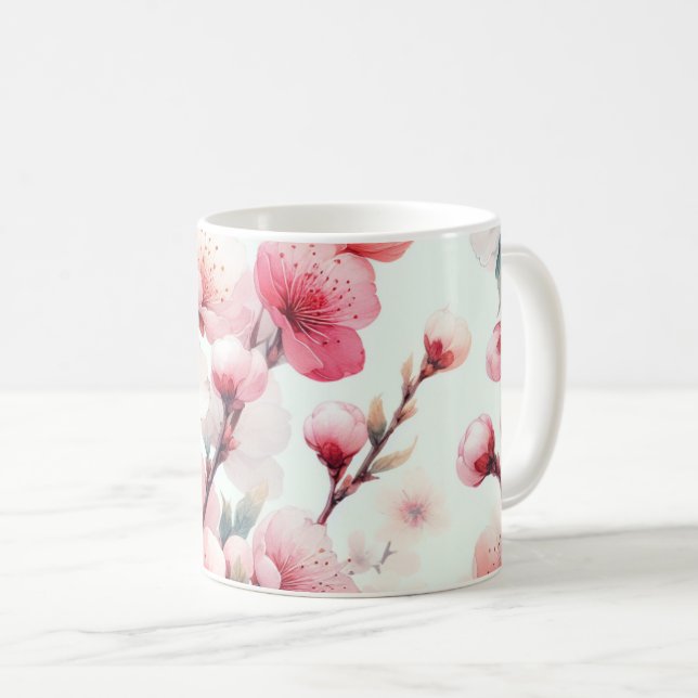 Kirschblüte Kaffeetasse (VorderseiteRechts)