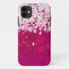 Kirschblüte-Kirschblüten pinkfarben u. weiße iPhone 11 Hülle