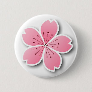 Kirschblüte-Knopf Button