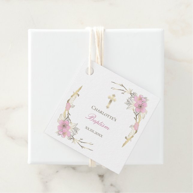 Kirschblüte Mädchen katholische Taufe Geschenkanhänger (Beispiel)