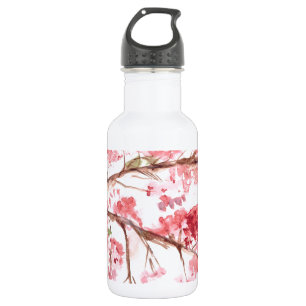 Kirschblüte Rosa Blume Blütenblättrige Sakura Trinkflasche