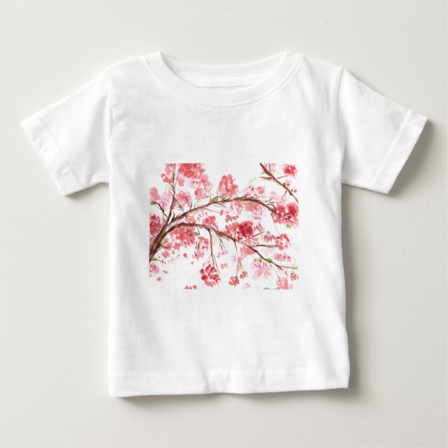 Kirschblüte Rosa Blume Florenz Sakura Girl Baby T-shirt (Vorderseite)