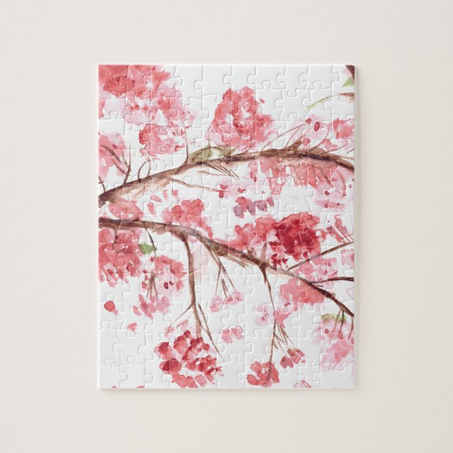 Kirschblüte rosa Blume Sakura asiatisch Japanisch Puzzle (Vertikal)