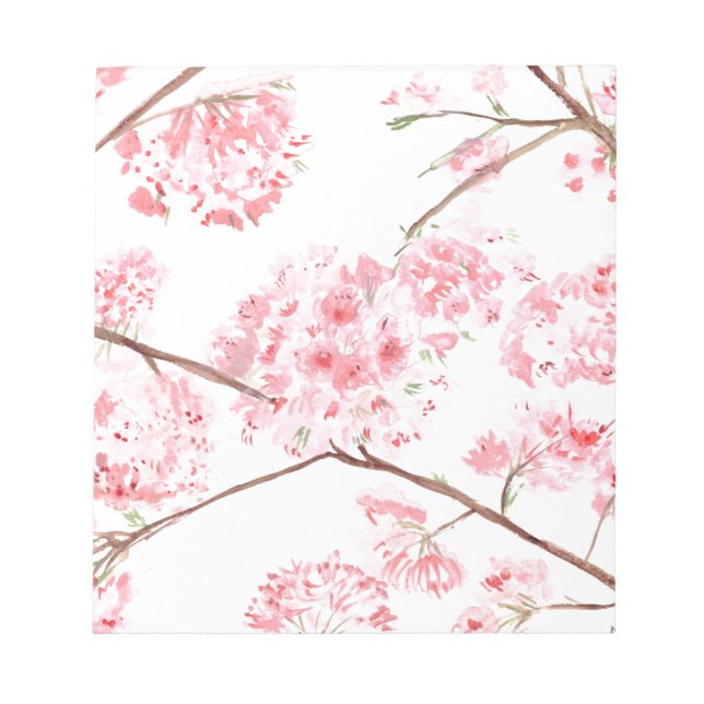 Kirschblüte rosa Blume Sakura Japanisch Notizblock (Vorderseite)