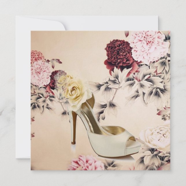 Kirschblüte Rosa Sakura Brautparty Einladung (Vorderseite)