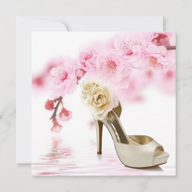 Kirschblüte Rosa Sakura Brautparty Einladung (Vorderseite)