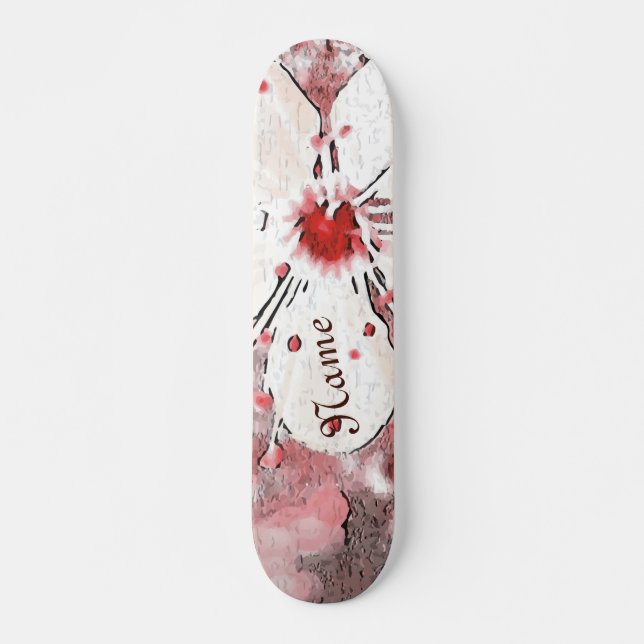 Kirschblüte Rot-Weiß Girlanalsakura Skateboard (Vorne)