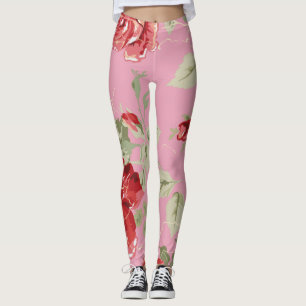Kirschblüte Rote Blüte Rose Party Leggings