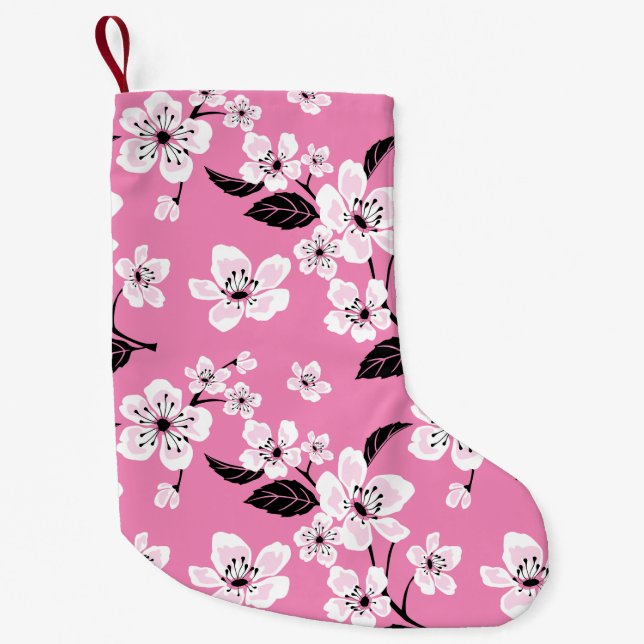 KIRSCHBLÜTE - SAKURA (HELLROSA) KLEINER WEIHNACHTSSTRUMPF (Vorderseite)