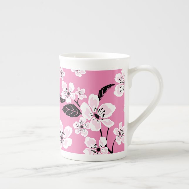 KIRSCHBLÜTE - SAKURA (HELLROSA) PROZELLANTASSE (Rechts)