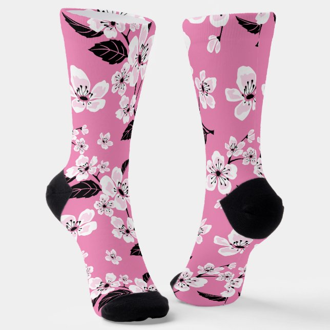 KIRSCHBLÜTE - SAKURA (HELLROSA) SOCKEN (Gewinkelt)