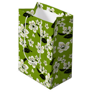 KIRSCHBLÜTE - SAKURA (MATCHA-GRÜN) MITTLERE GESCHENKTÜTE